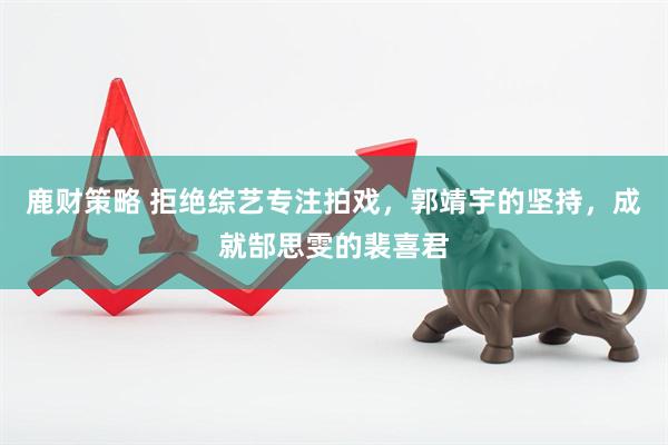 鹿财策略 拒绝综艺专注拍戏，郭靖宇的坚持，成就郜思雯的裴喜君